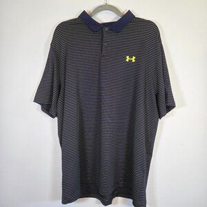 Under Armour Navy Striped Polo